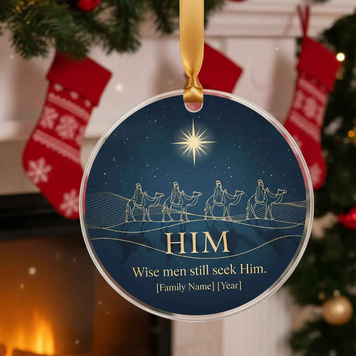 Wise Men Still Seek Him Personalized Christmas Ornament