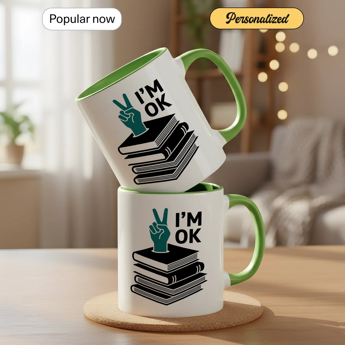 I'm OK Bookish Reading - Gift Mug - Faith In My Bag is a brand operated by Gemini Clothing LLC