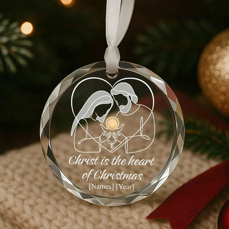 Christ is the Heart of Christmas - Personalized Christmas Ornament