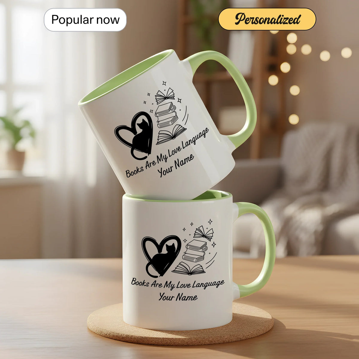 Books Are my Love Language - Personalized Gift Mug - Faith In My Bag is a brand operated by Gemini Clothing LLC