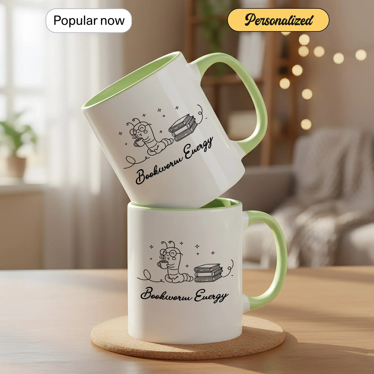 Bookworm Energy - Personalized Gift Mug - Faith In My Bag is a brand operated by Gemini Clothing LLC