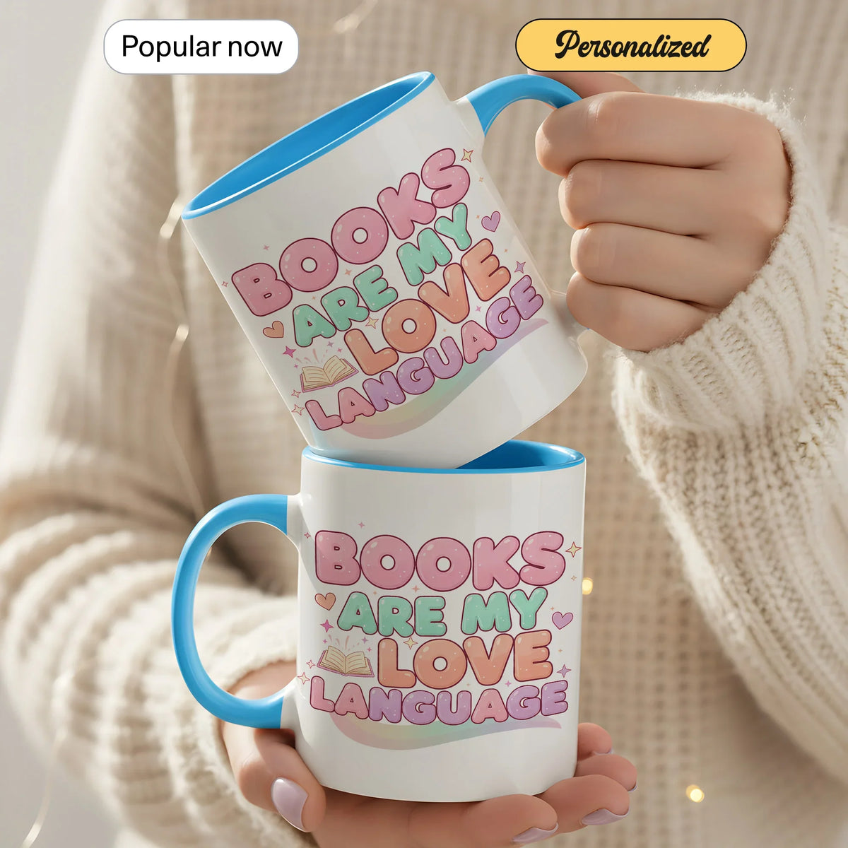 Books Are my Love Language - Gift Mug - Faith In My Bag is a brand operated by Gemini Clothing LLC