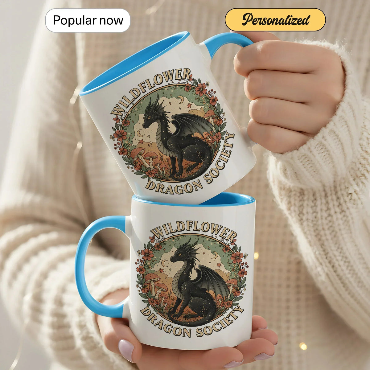 Wildflower Dragon Society Accent - Gift Mug - Faith In My Bag is a brand operated by Gemini Clothing LLC
