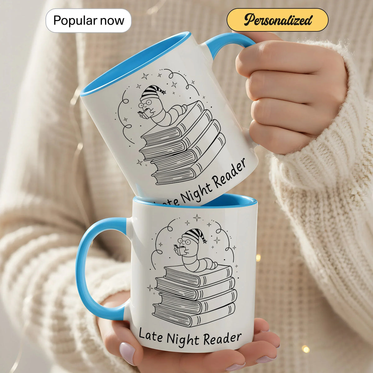 Late Night Reader for Book Lovers - Gift Mug - Faith In My Bag is a brand operated by Gemini Clothing LLC