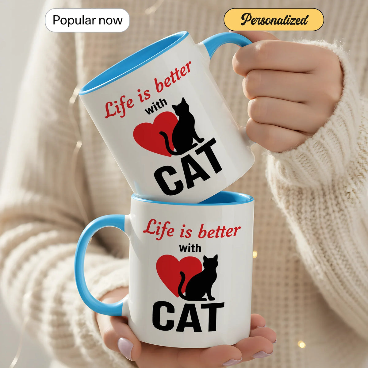 Life is Better with Cat - Gift Mug - Faith In My Bag is a brand operated by Gemini Clothing LLC