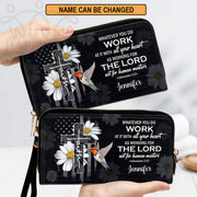 Christianart Handbag, Personalized Hand Bag, Work At It With All Your Heart, Personalized Gifts, Gifts for Women.