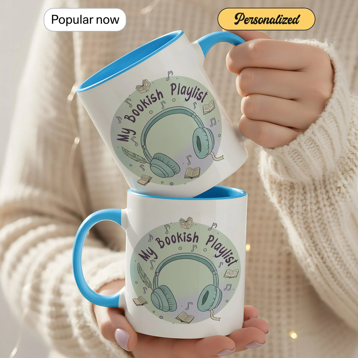 My Bookish Playlist Coffee - Gift Mug - Faith In My Bag is a brand operated by Gemini Clothing LLC