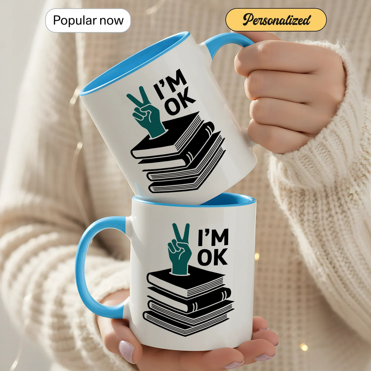 I'm OK Bookish Reading - Gift Mug - Faith In My Bag is a brand operated by Gemini Clothing LLC