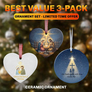 Christmas Set of 3 - Christmas Ornament - Gift Onm85 Copy