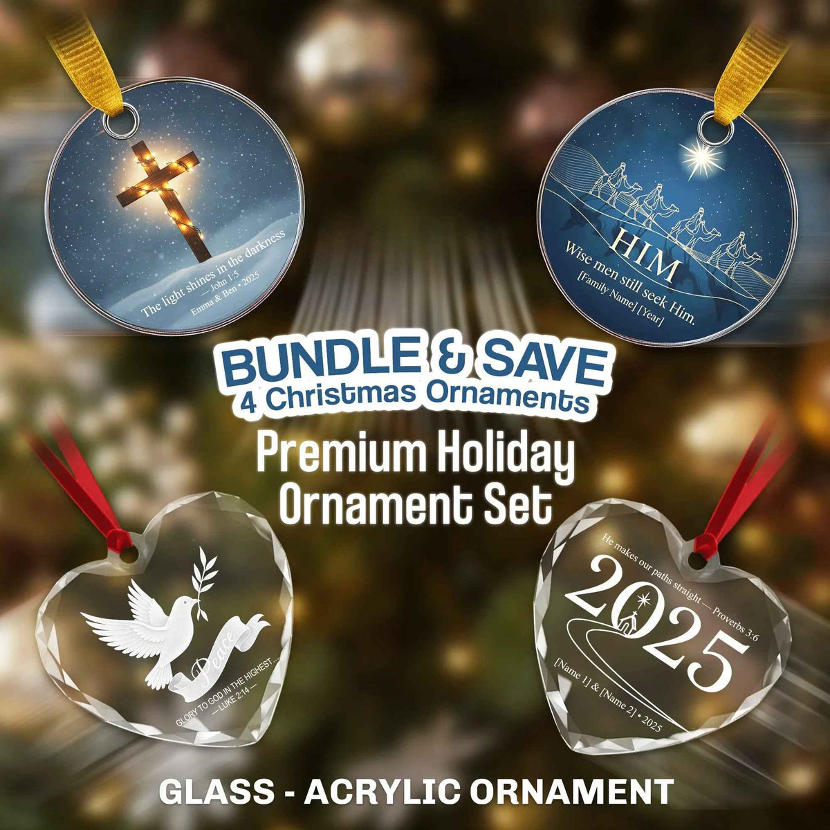 Christmas Set of 4 Christmas Ornament