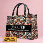 Mandala Leather Bag - Personalized Christian Handbag - Faith In My Bag is a brand operated by Gemini Clothing LLC