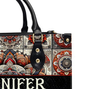 Mandala Leather Bag - Personalized Christian Handbag - Faith In My Bag is a brand operated by Gemini Clothing LLC
