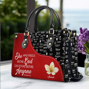 Personalized Red Leather Handbag with Custom Name & Bible Verse – CHRISTIANARTBAG Christian Gift