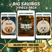 Pet & Family Set of 3 - Personalized Christmas Ornament - Faith In My Bag is a brand operated by Gemini Clothing LLC
