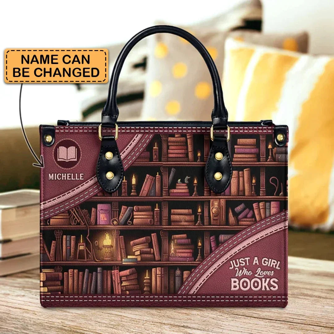 Just A Girl Who Loves Books - Personalized Christian Handbag - Faith In My Bag is a brand operated by Gemini Clothing LLC