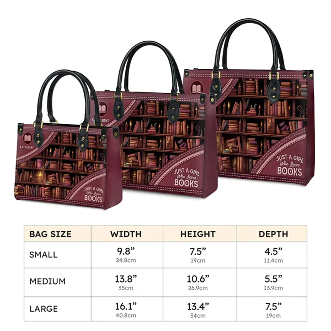 Just A Girl Who Loves Books - Personalized Christian Handbag - Faith In My Bag is a brand operated by Gemini Clothing LLC