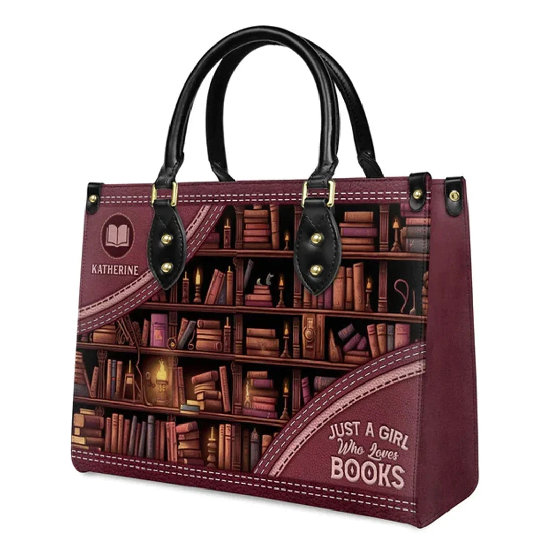 Just A Girl Who Loves Books - Personalized Christian Handbag - Faith In My Bag is a brand operated by Gemini Clothing LLC