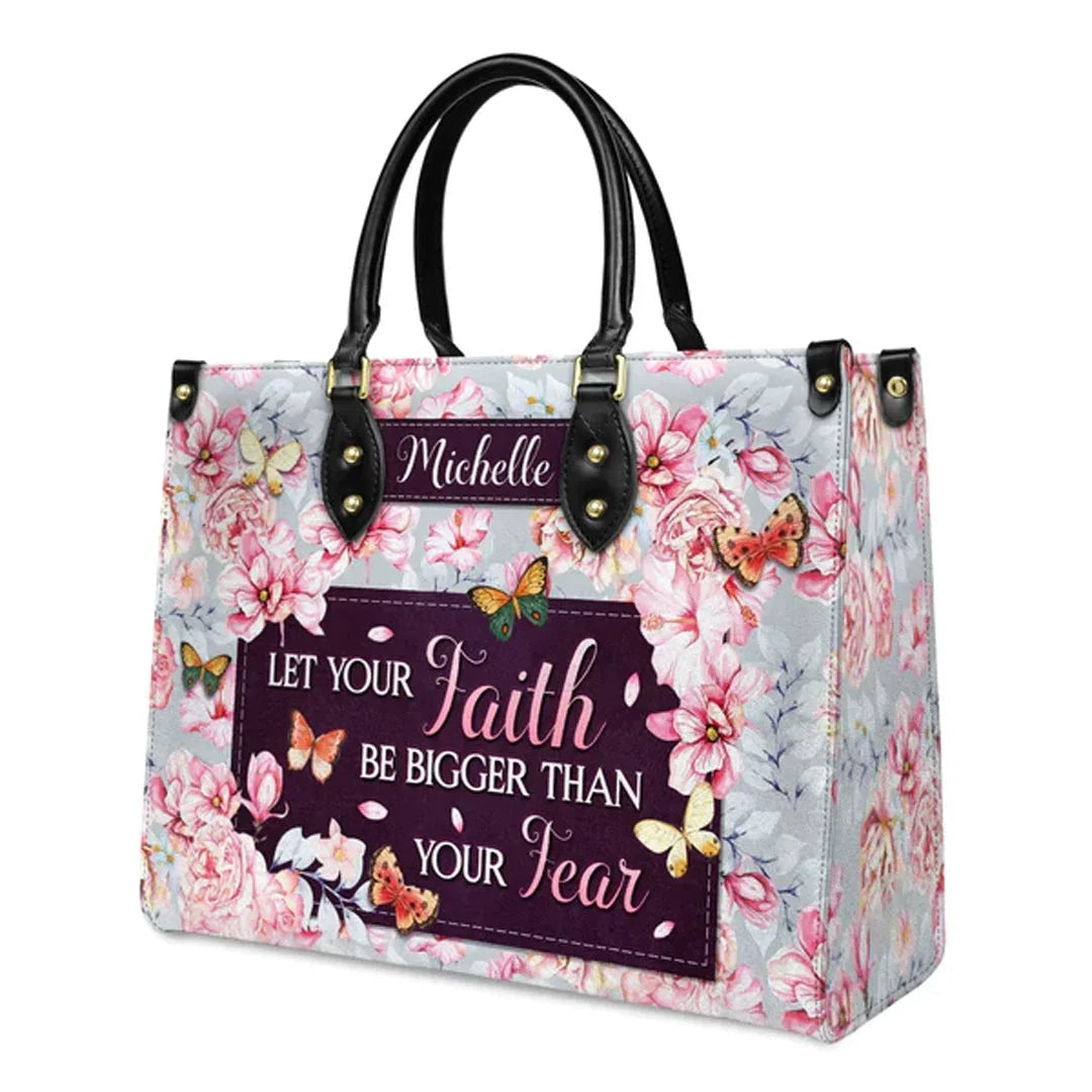 Let Your Be Bigger Than Your Fear Personalized Christian Handbag - Faith In My Bag is a brand operated by Gemini Clothing LLC