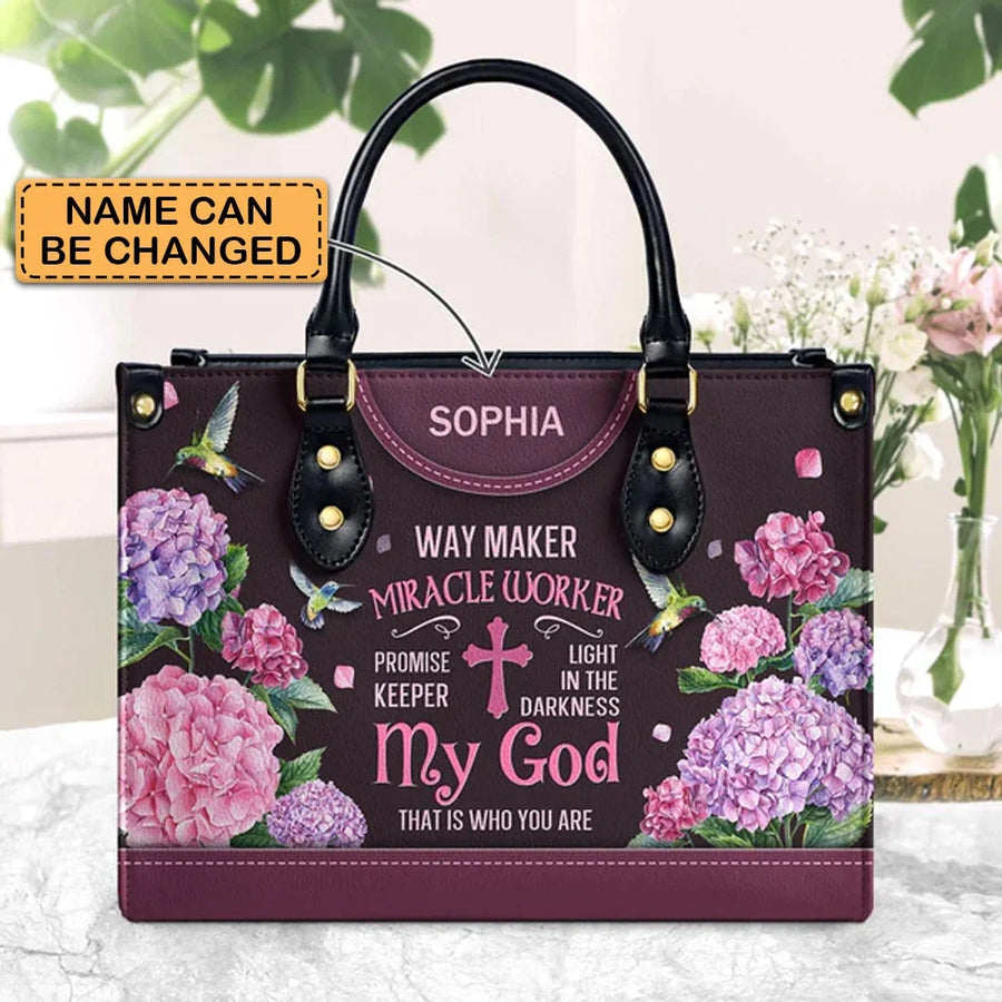 Way Maker Miracle Worker Hummingbird - Personalized Christian Handbag - Faith In My Bag is a brand operated by Gemini Clothing LLC