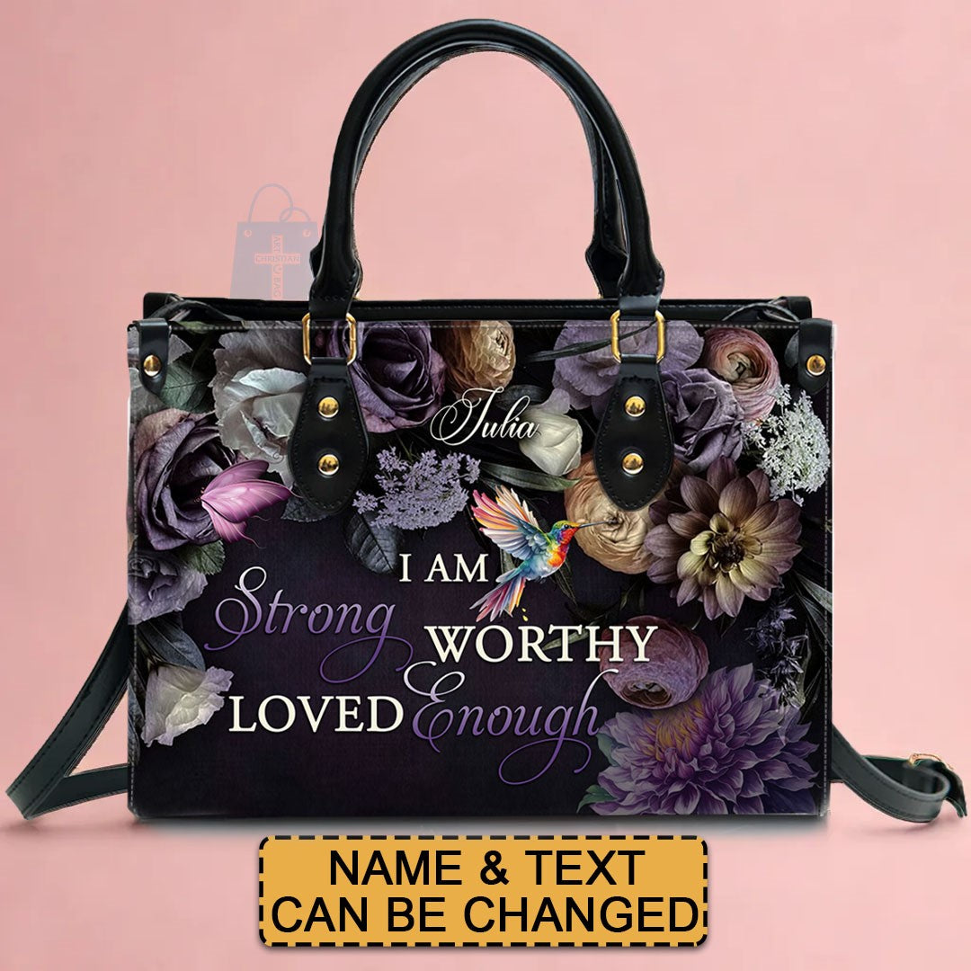 Personalized Christian Handbag - Customizable Leather Tote by CHRISTIANARTBAG