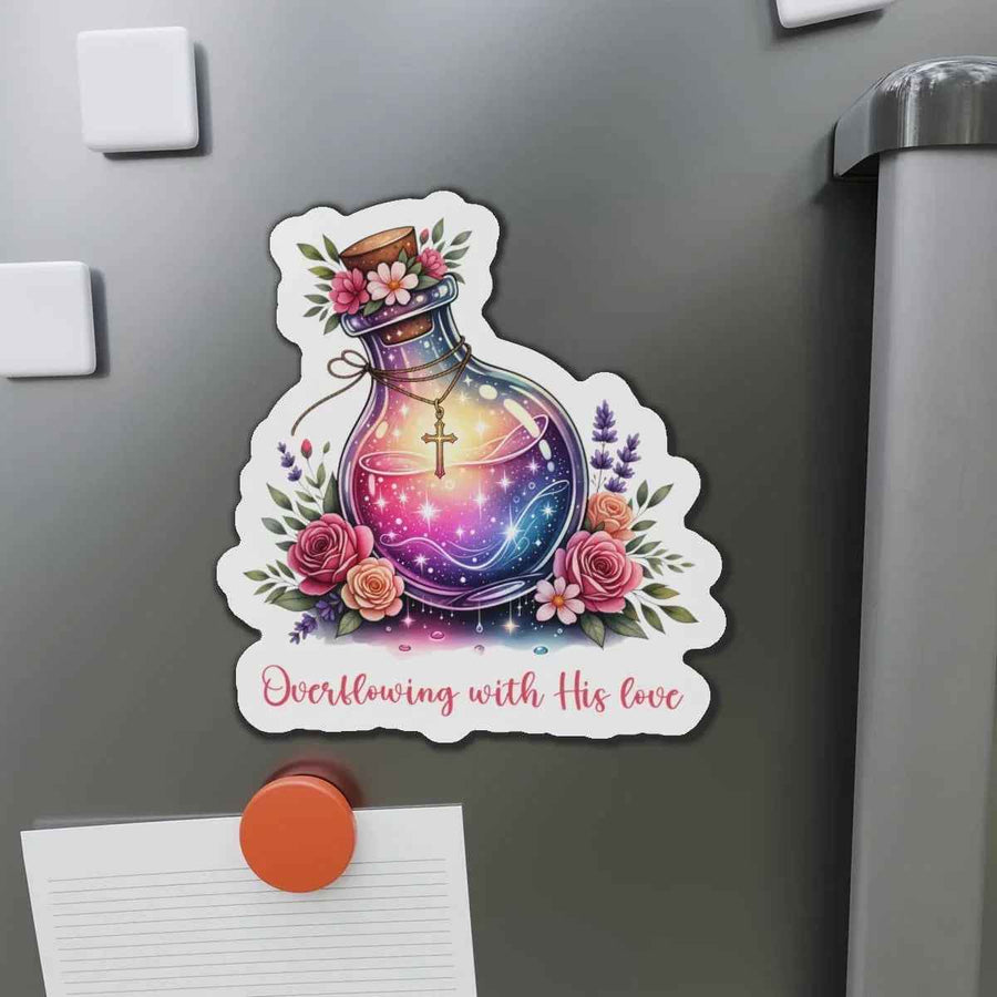 Overflowing with His Love Christian Sticker