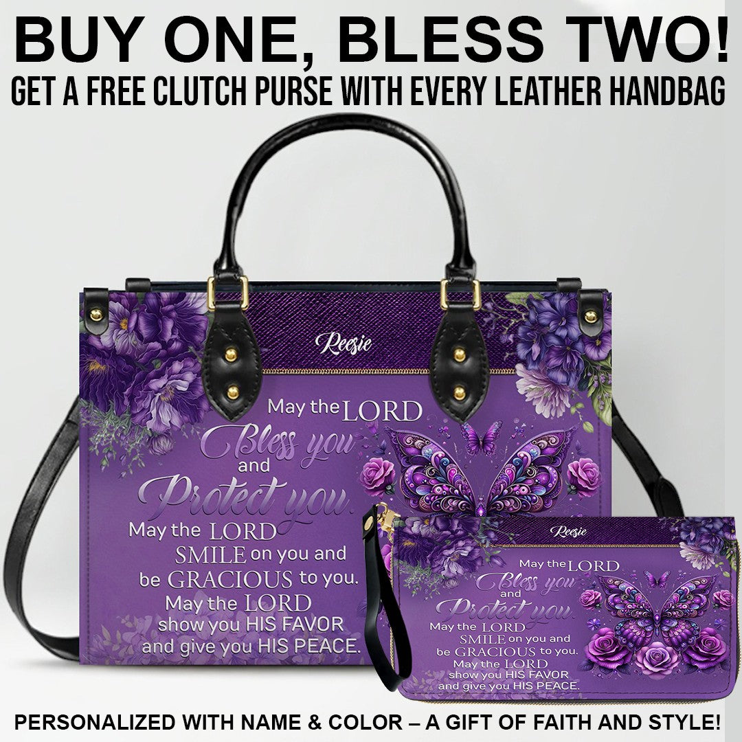 Personalized Christian Handbag – Custom Leather Tote with Free Clutch