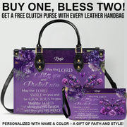 Personalized Christian Handbag – Custom Leather Tote with Free Clutch