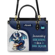 In A World of Bookworms Be A Book Dragon - Personalized Christian Handbag - Faith In My Bag is a brand operated by Gemini Clothing LLC