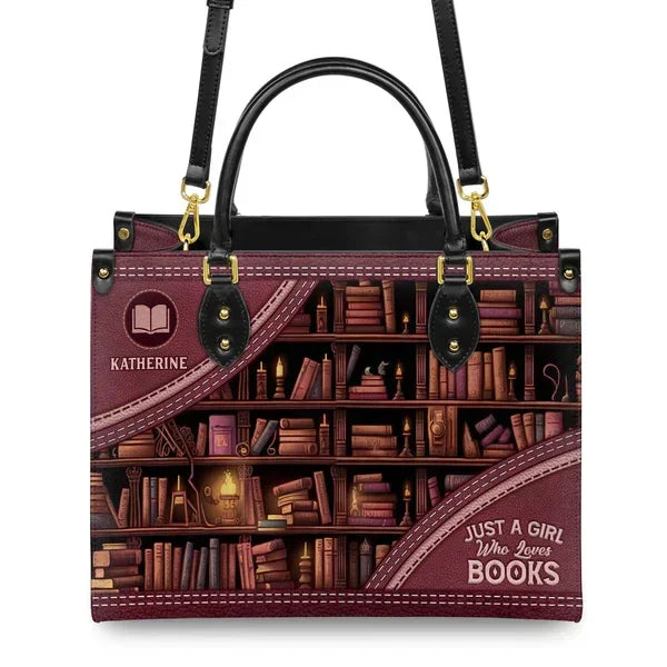 Just A Girl Who Loves Books - Personalized Christian Handbag - Faith In My Bag is a brand operated by Gemini Clothing LLC