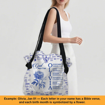 Large Oxford Fabric Shoulder Bag - Personalized Christian Handbag - Faith In My Bag is a brand operated by Gemini Clothing LLC