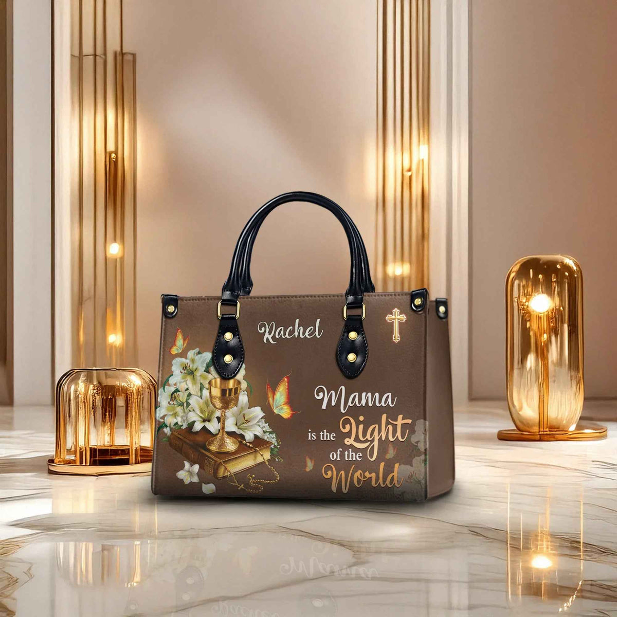 Mama is the Light of the World for Mother - Personalized Christian Handbag