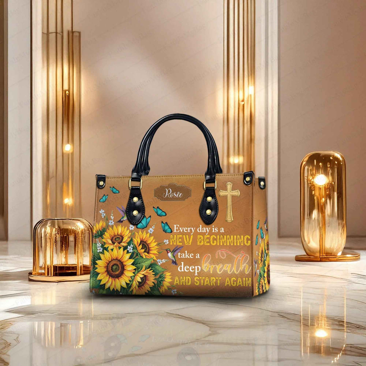 Every Day is a New Beginning Personalized Christian Handbag