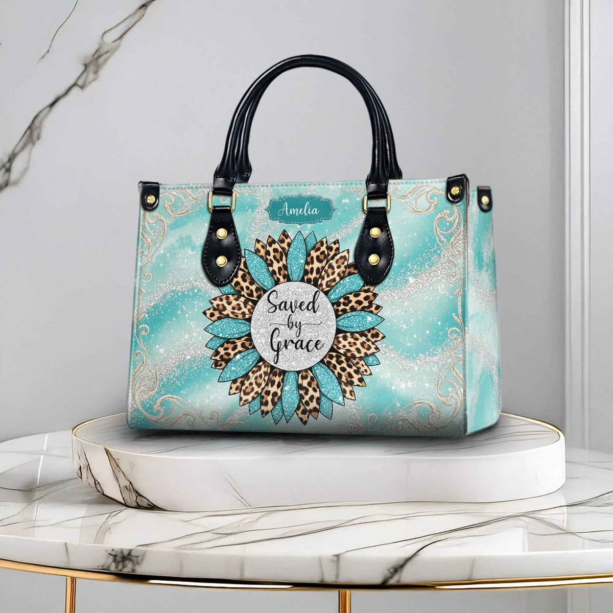 Hb120 Jesus the Way the Truth the Life Bag for Women Religious Faith Based with Cross