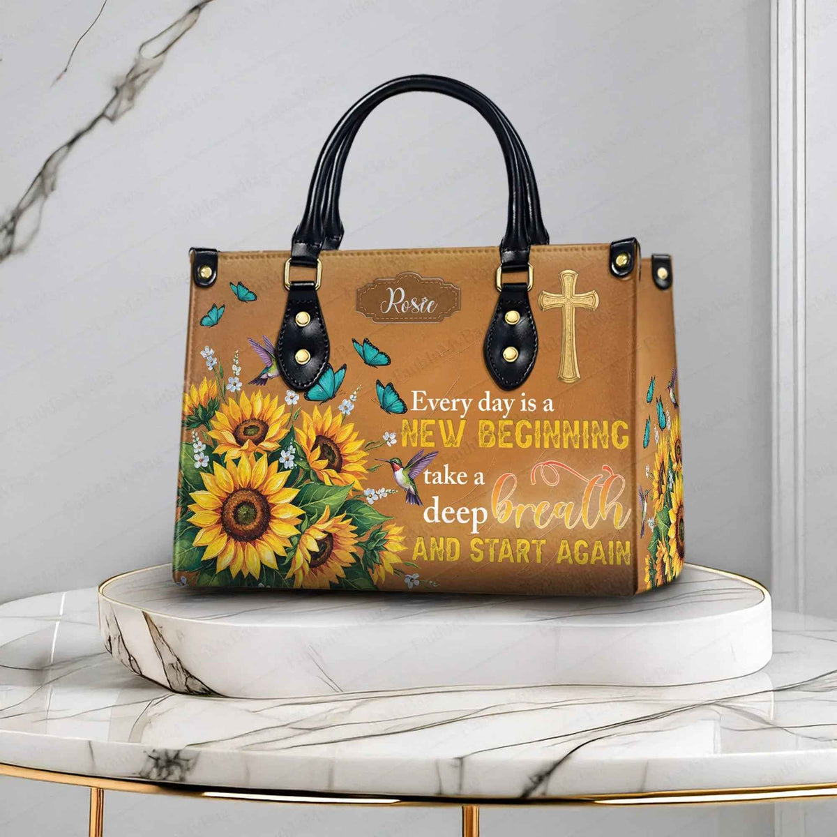 Every Day is a New Beginning Personalized Christian Handbag