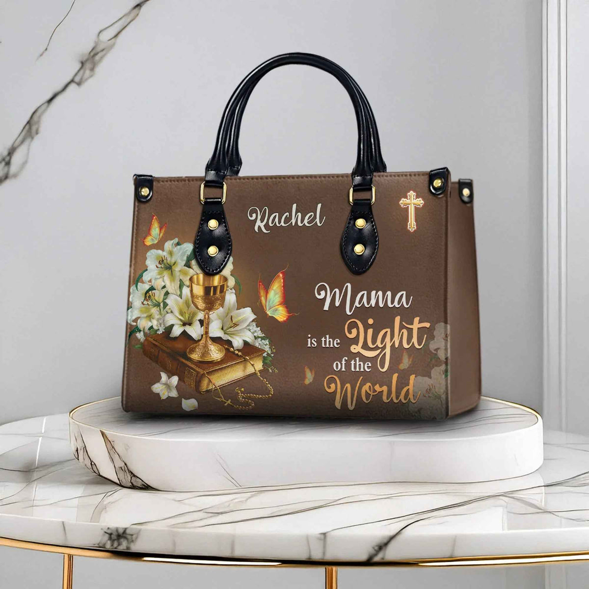 Mama is the Light of the World for Mother - Personalized Christian Handbag