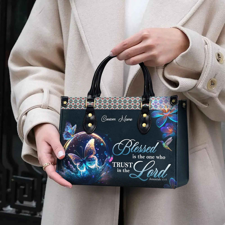 Blessed is the One Who Trusts in the Lord Personalized Christian Handbag