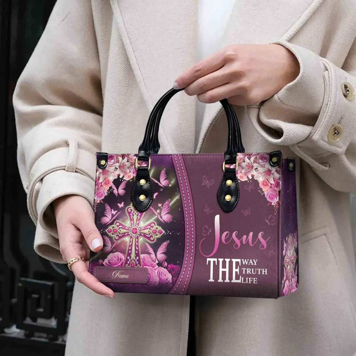 Jesus, the Way, the Truth, the Life Personalized Christian Handbag