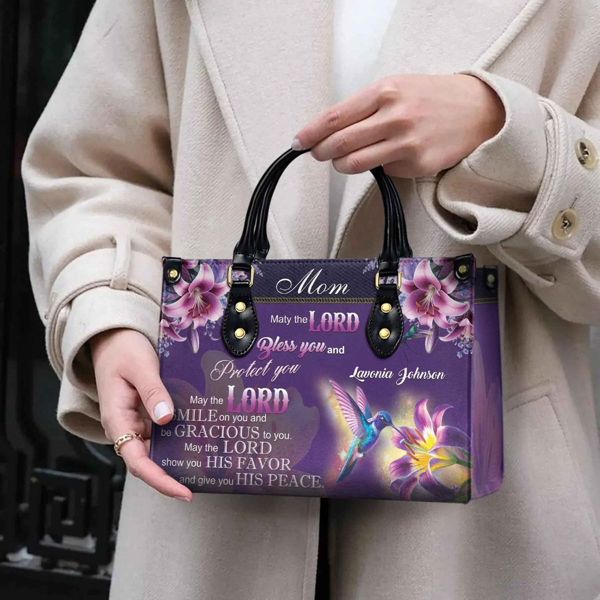 May the Lord Bless You and Protect You Personalized Christian Handbag