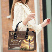 A Woman Who Walks with God Will Always Reach Her - Personalized Christian Handbag