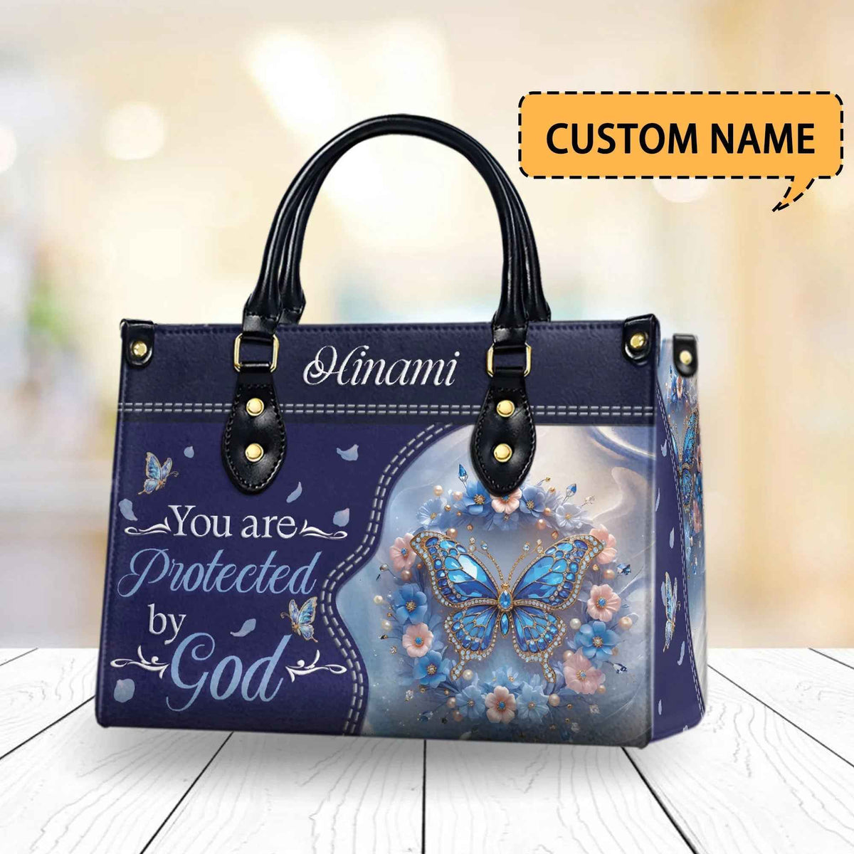 You Are Protected by God - Personalized Christian Handbag