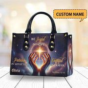 Be Joyful in Hope Personalized Christian Handbag