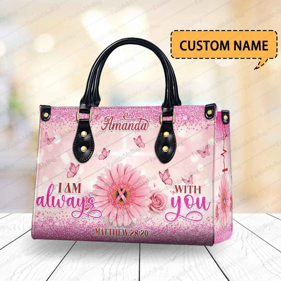 Hb127 Gods Plan Bible Verse with Floral Design Copy - Personalized Christian Handbag