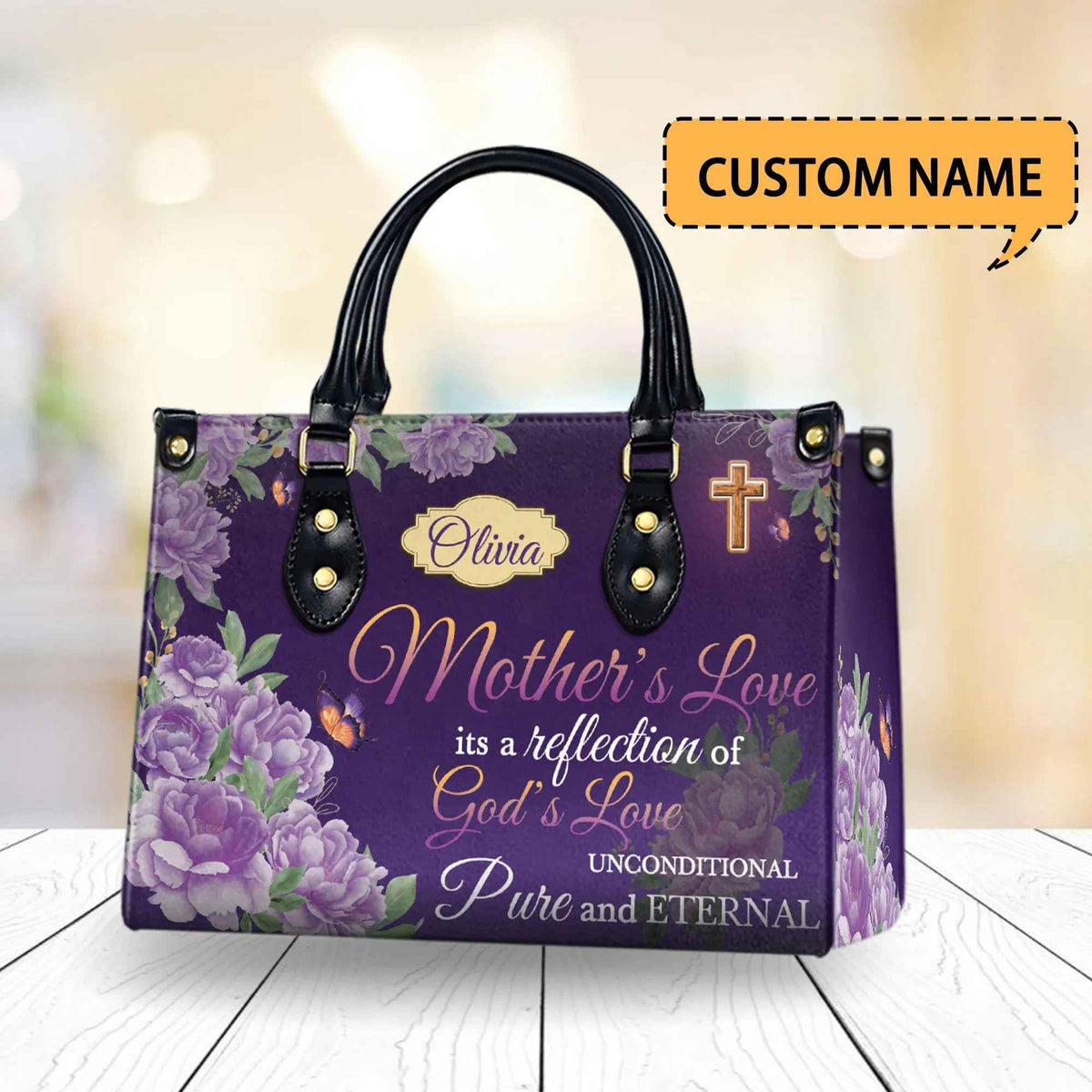 S Love Personalized Christian Handbag