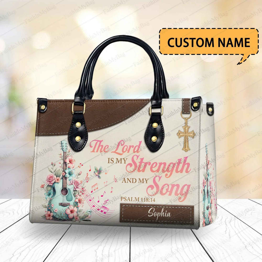 Psalm 118:14 Personalized Christian Handbag