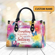 Everything is Possible for One Who Believes Personalized Christian Handbag