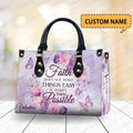 Butterfly Floral Personalized Christian Handbag