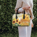 Prayer Changes Things Sunflower Personalized Christian Handbag