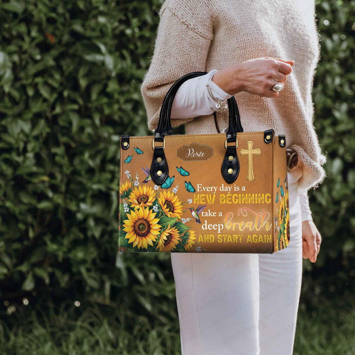 Every Day is a New Beginning Personalized Christian Handbag