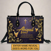CHRISTIANARTBAG Handbags - Uncover the sacred meaning of your name - Custom Name & Color - Personalized Leather Handbag - CABLTB01090625