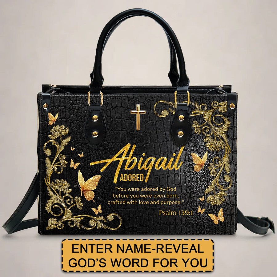 CHRISTIANARTBAG Handbags - Uncover the sacred meaning of your name - Custom Name & Color - Personalized Leather Handbag - CABLTB01090625